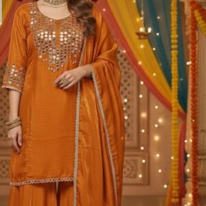 Orange Colur Desiner Suit
